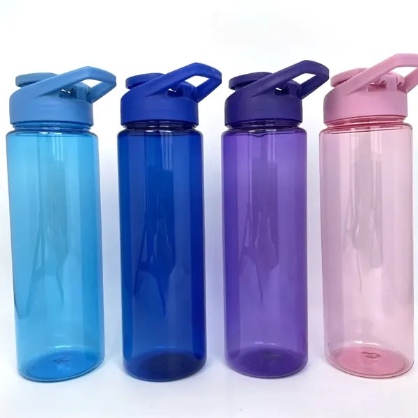 24 oz. Sports Plastic Water Bottle with Flip Lid BPA-Free