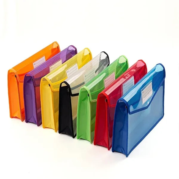 A4 Expanding Office Business File Folder with Label Pocket