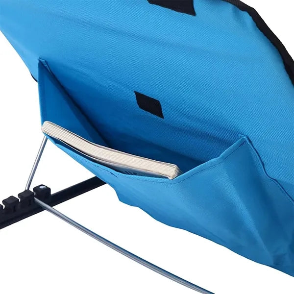 Foldable Beach Lounge Mat with Adjustable Backrest Portable