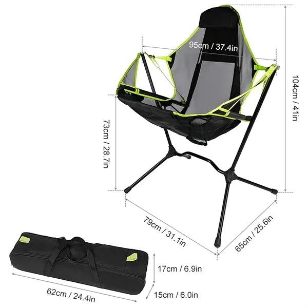 Portable Folding Hammock Camping Chair Beach Moon Lounger
