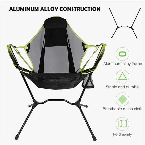 Portable Folding Hammock Camping Chair Beach Moon Lounger