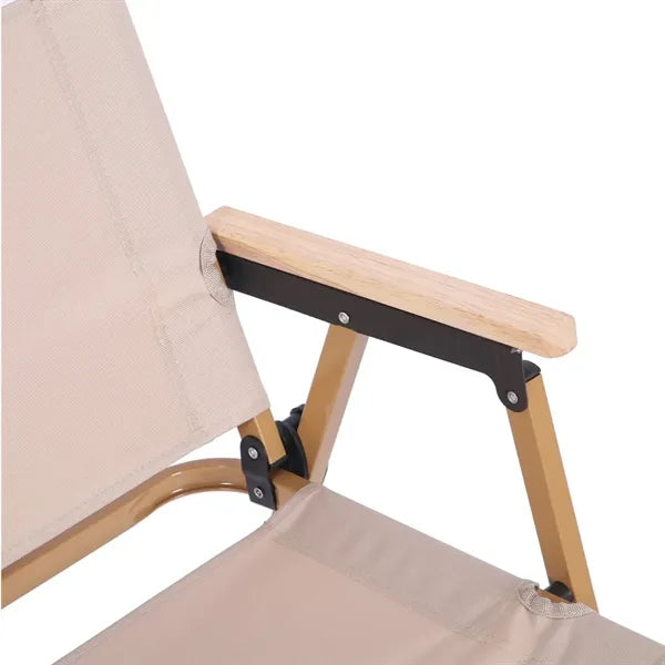 Folding Outdoor Camping Chair with Armrests Portable Picnic