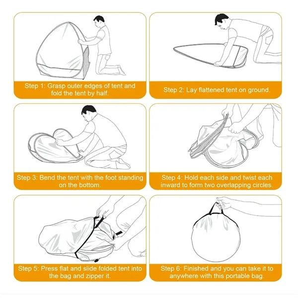 Pop-Up Beach Tent UV Protection Waterproof Portable Shade