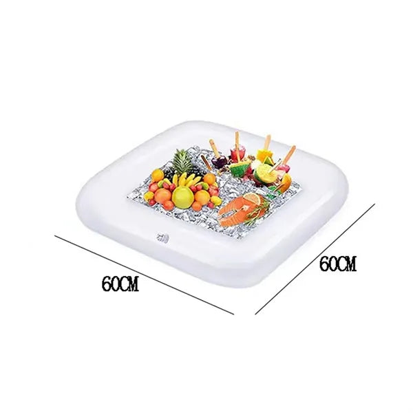Inflatable Ice Serving Tray Buffet Bar with Drain Plug