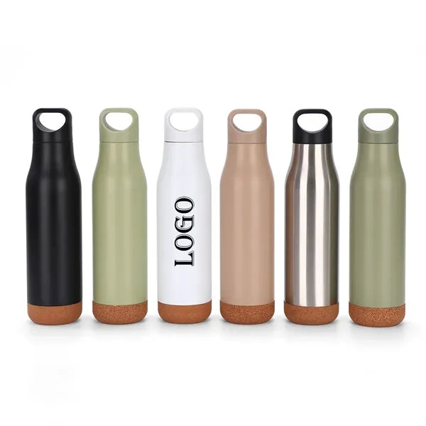 Stainless Steel Water Bottle With Wood Base