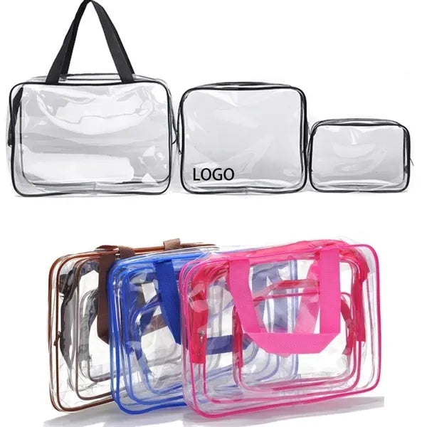 3 Pcs PVC Cosmetic Bag