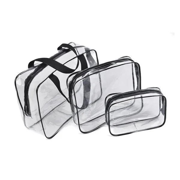 3 Pcs PVC Cosmetic Bag