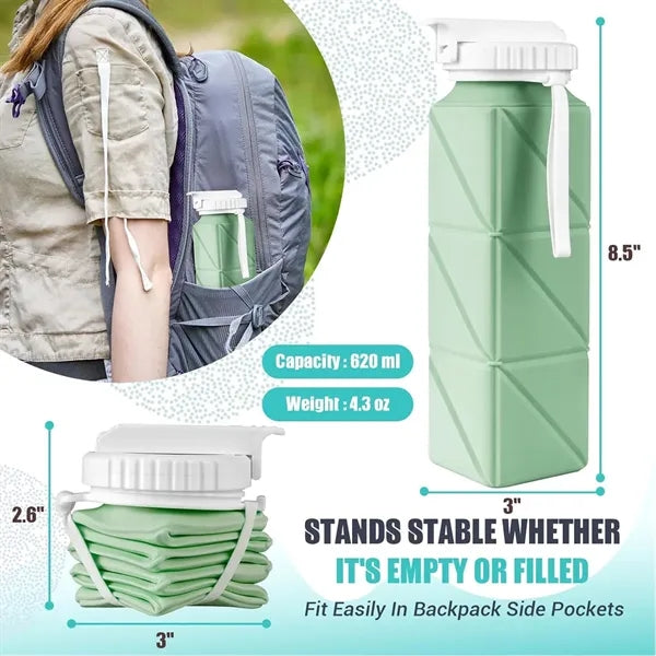 20oz Collapsible Bottle Portable Silicone Foldable Cup