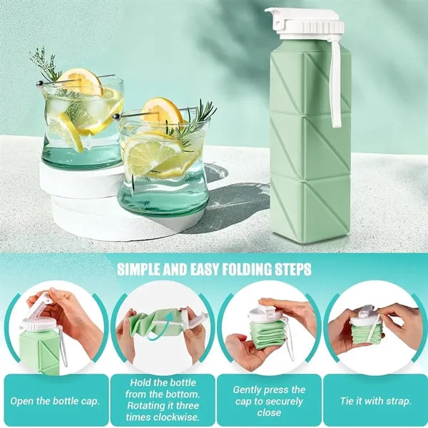 20oz Collapsible Bottle Portable Silicone Foldable Cup