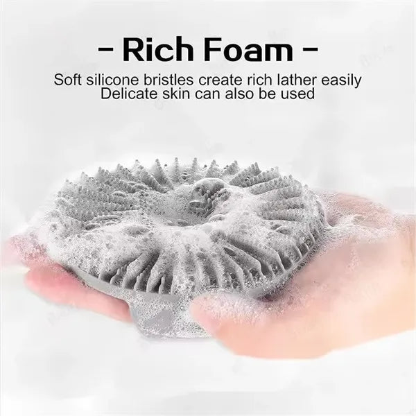 Handheld Soft Silicone Body Scrubber Shower Brush