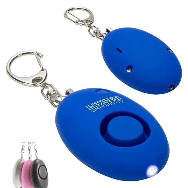 Soft-Touch LED Light & Alarm Key Chain