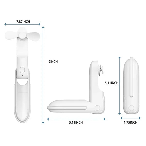 3 IN1 Rechargeable Portable Fan with Power Bank, Flash Light