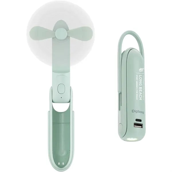 3 IN1 Rechargeable Portable Fan with Power Bank, Flash Light