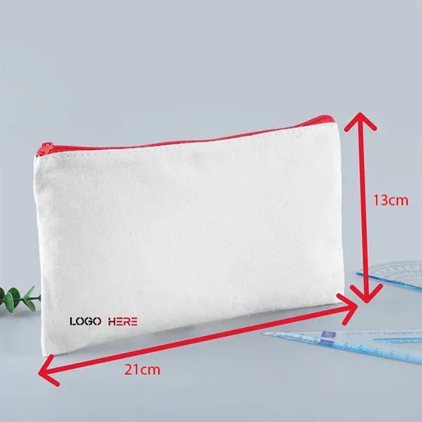 Canvas colorful zipper bag