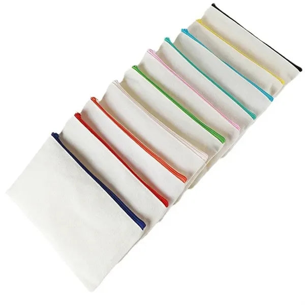 Canvas colorful zipper bag