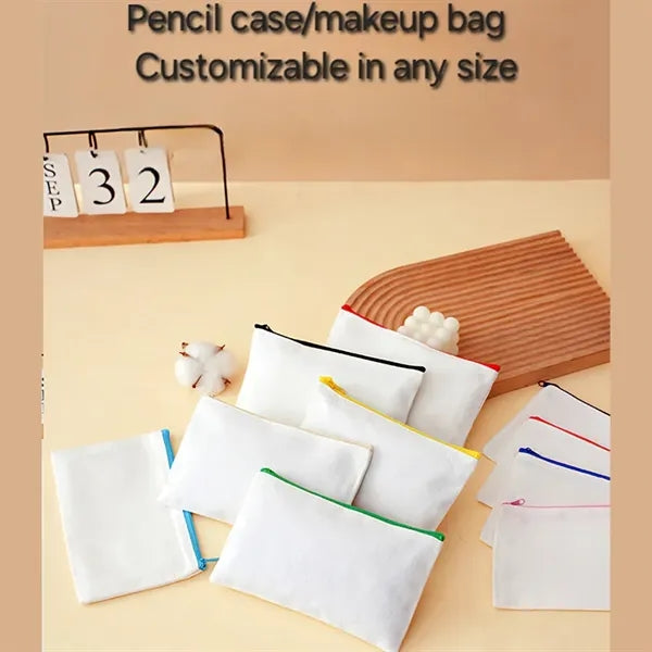 Canvas colorful zipper bag