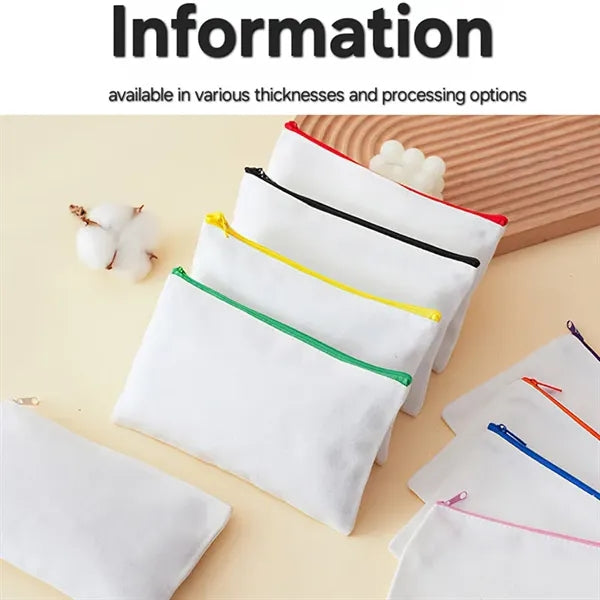 Canvas colorful zipper bag