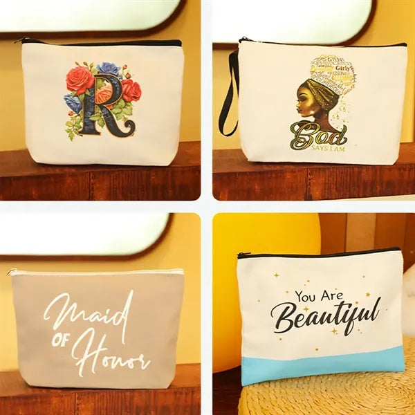 Canvas colorful zipper bag