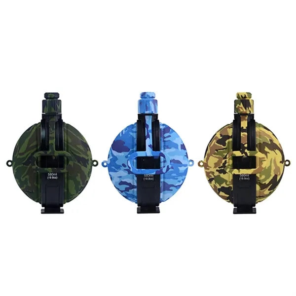 Portable Foldable Silicone Compass Camping Water Bottle