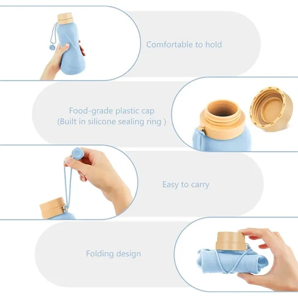 Collapsible Water Bottle 22oz- BPA Free