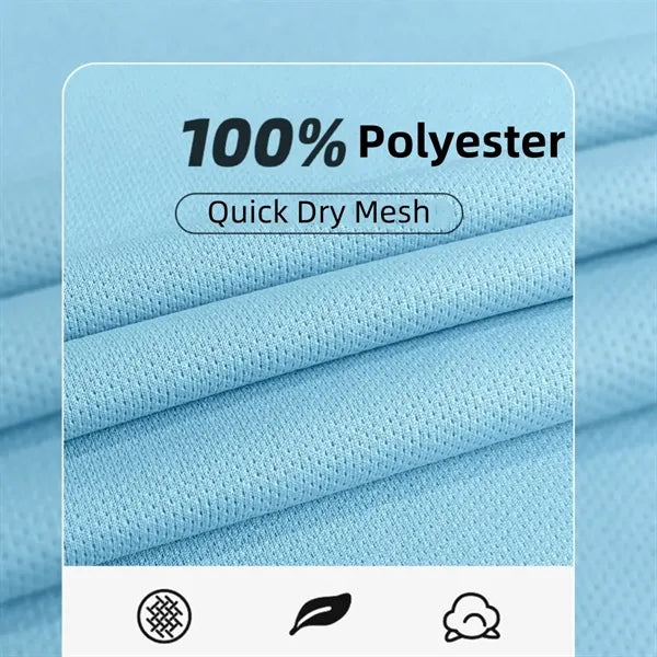 Quick Dry Mesh Short Sleeve Crewneck Unisex T-Shirt