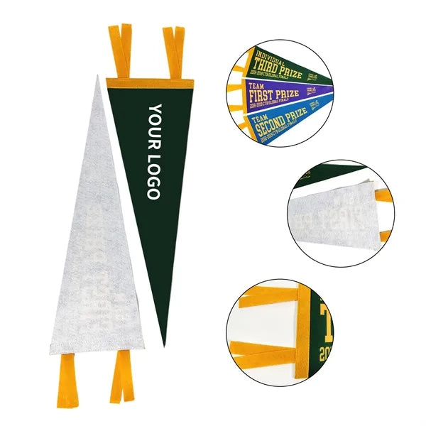 Full Color Triangle Felt Pennant Flags