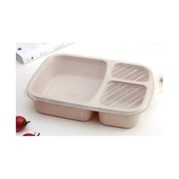 3 Compartment Wheat Straw Meal Prep Food Storage Containers