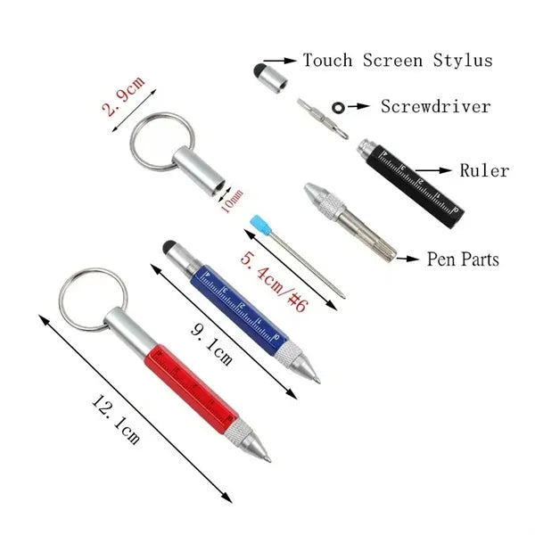 6 - in - 1 Multipurpose Stylus Twist Pen