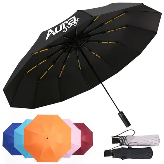 Wooden Handle Windproof Automatic Umbrella