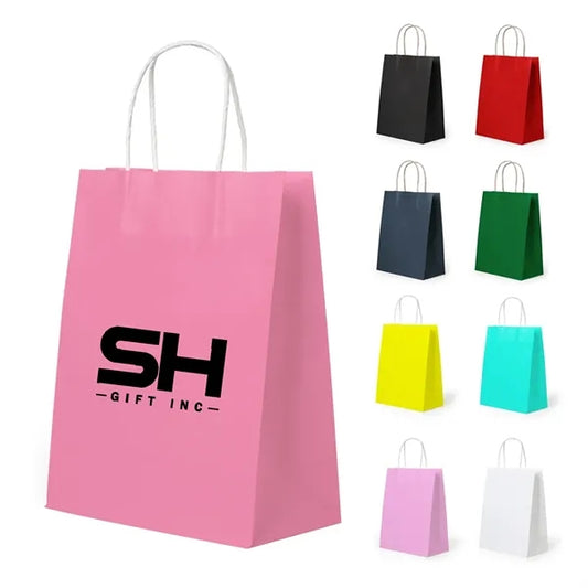 White Paper Euro Tote Bag W/ Cotton Rope Handles