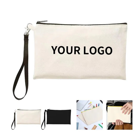 Canvas Zipper Storage Pencil Bag