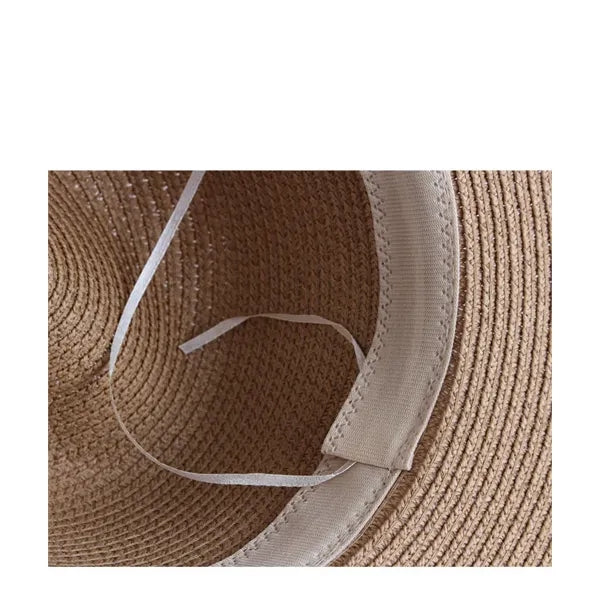 UPF 50+ Women Straw Panama Cap Travel Fedora Beach Sun Hat