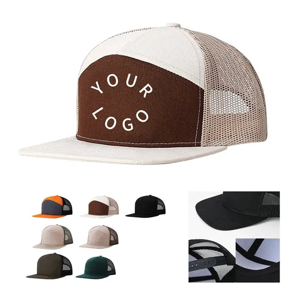 Adult Structured Flat Visor Snapback Cap