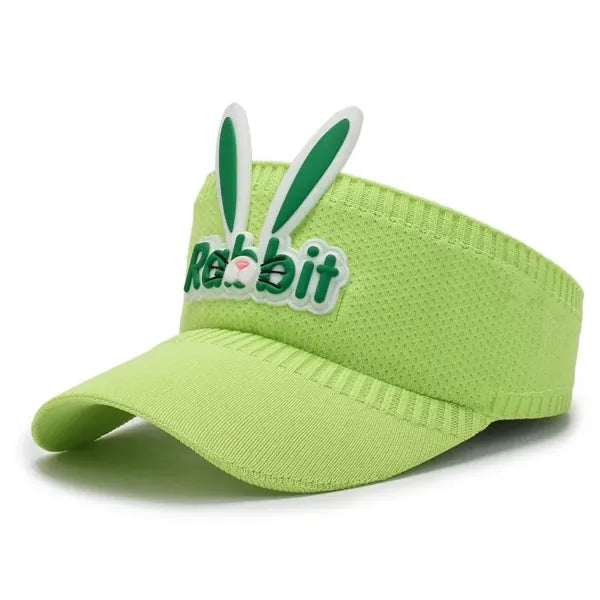 Summer UV Protection Beach Hat Bunny Ears Sun Visor for Kids