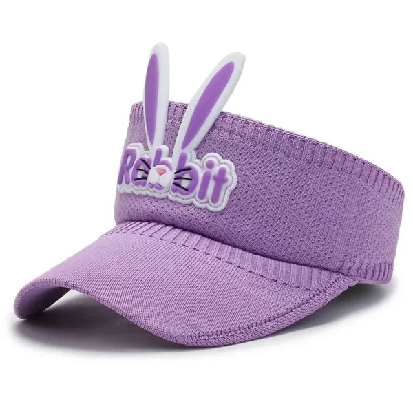 Summer UV Protection Beach Hat Bunny Ears Sun Visor for Kids