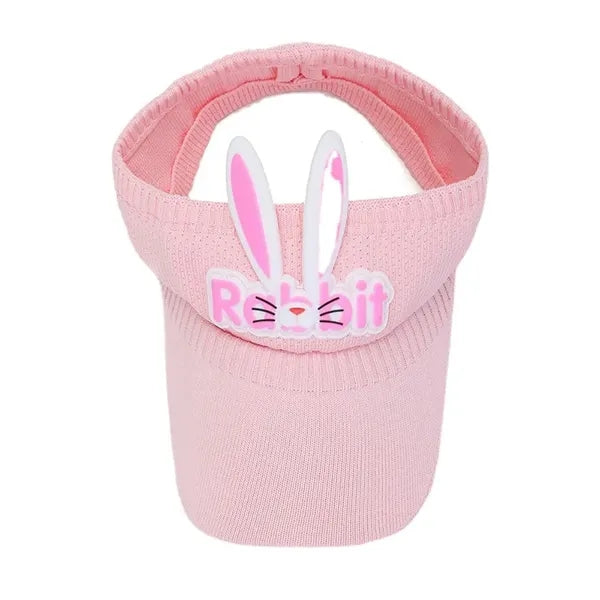 Summer UV Protection Beach Hat Bunny Ears Sun Visor for Kids