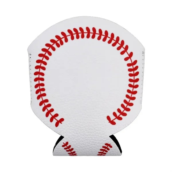 PU Baseball Skin Can Cooler Holder