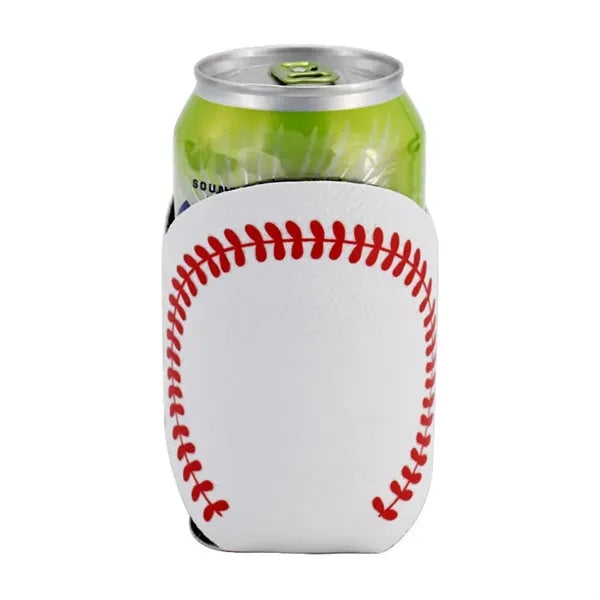 PU Baseball Skin Can Cooler Holder
