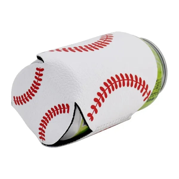PU Baseball Skin Can Cooler Holder