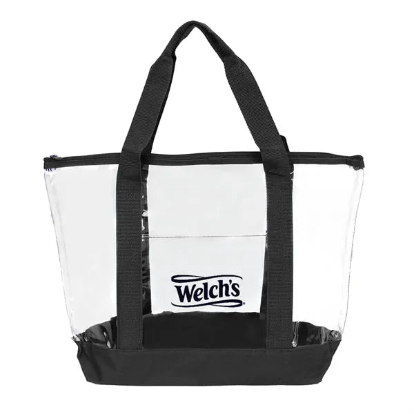 Clear Zipper Tote Bag