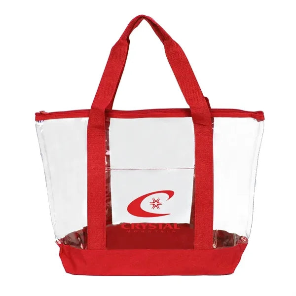 Clear Zipper Tote Bag