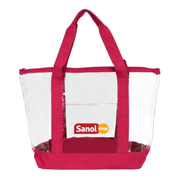 Clear Zipper Tote Bag