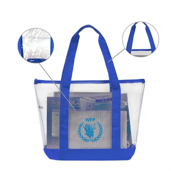 Clear Zipper Tote Bag