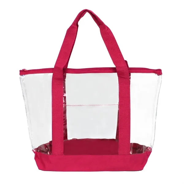 Clear Zipper Tote Bag