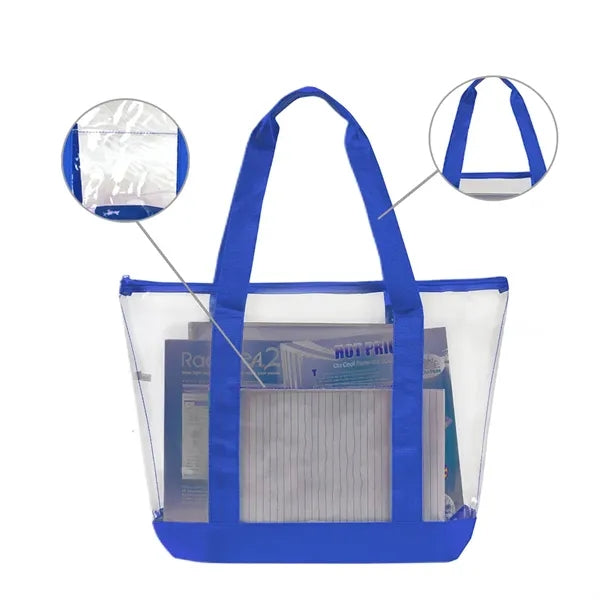 Clear Zipper Tote Bag