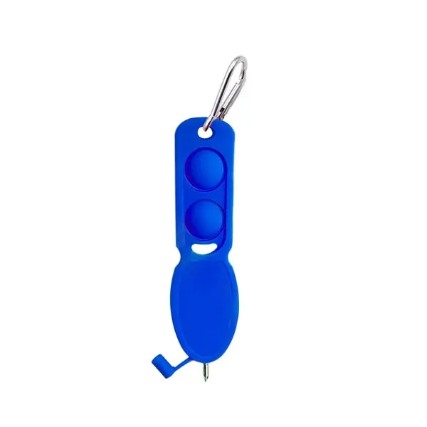 Push Pop Pen Keychain with Carabiner Clip