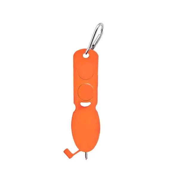 Push Pop Pen Keychain with Carabiner Clip