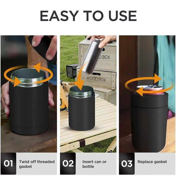 Stainless steel can cooler