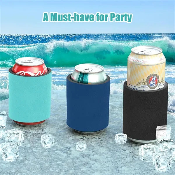 12oz Can Cooler Sleeve With Non Slip Spring Band Wrap