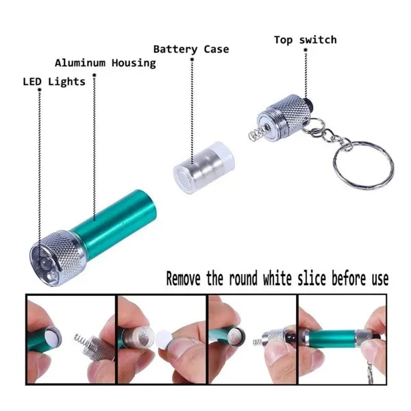 5 LED Bulbs Mini Keychain Flashlight